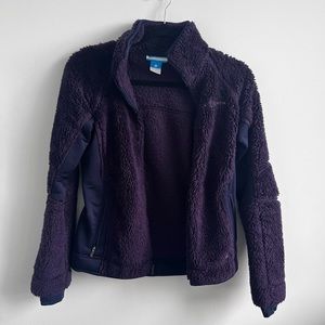 Purple fuzzy Columbia sweater